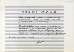 Portada de la partitura Txori-Malo (1998)